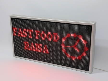 Reclama luminoasa LED pentru FAST FOOD, dimensiuni 1050mm x 570mm, P10 LED-uri rosii [4]