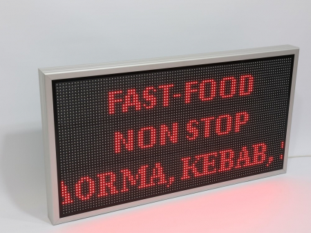 Reclama luminoasa LED pentru FAST FOOD, dimensiuni 1050mm x 570mm, P10 LED-uri rosii [3]