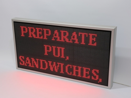 Reclama luminoasa LED pentru FAST FOOD, dimensiuni 1050mm x 570mm, P10 LED-uri rosii [5]