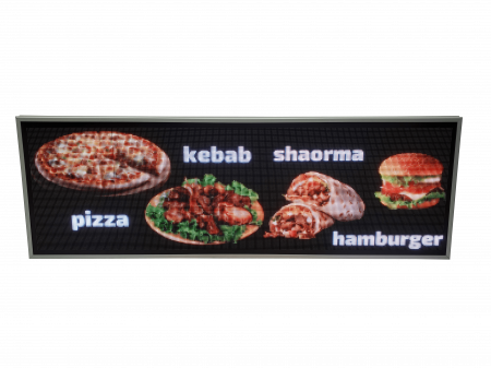 Reclama luminoasa LED pentru FAST FOOD, dimensiuni 1690mm x 570mm, model full color [1]