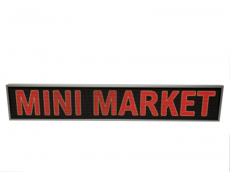 Reclame Magazin - RL2330X410MAGP5 Reclama luminoasa LED pentru MAGAZIN ALIMENTAR, model full color, dimensiuni 2330mm x 410mm, P5