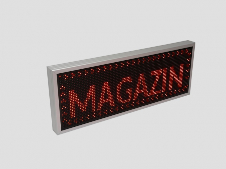 Reclama luminoasa LED pentru MAGAZIN, dimensiuni 1050mm x 410mm, P10 LED-uri rosii [13]