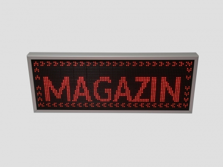 Reclama luminoasa LED pentru MAGAZIN, dimensiuni 1050mm x 410mm, P10 LED-uri rosii [1]
