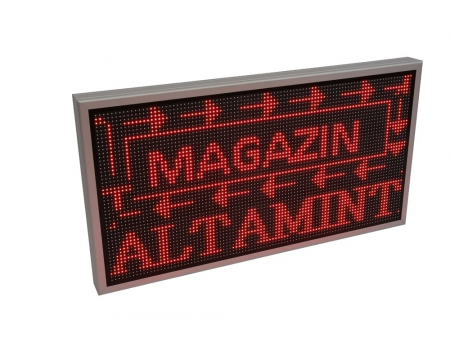 Reclame Magazin - Reclama luminoasa LED pentru MAGAZIN, dimensiuni 1050mm x 570mm, P10 LED-uri rosii