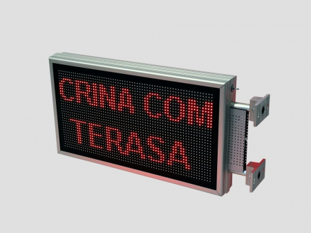 Reclama luminoasa LED pentru MAGAZIN dubla fata, dimensiuni 730mm x 410mm, P10 LED-uri rosii [14]