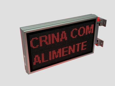 Reclama luminoasa LED pentru MAGAZIN dubla fata, dimensiuni 730mm x 410mm, P10 LED-uri rosii [19]