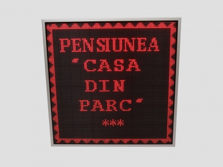 Reclama luminoasa LED pentru PENSIUNE, dimensiuni 1050mm x 1050mm, P10 LED-uri ROSII [9]