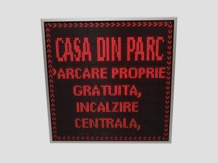 Reclama luminoasa LED pentru PENSIUNE, dimensiuni 1050mm x 1050mm, P10 LED-uri ROSII [14]