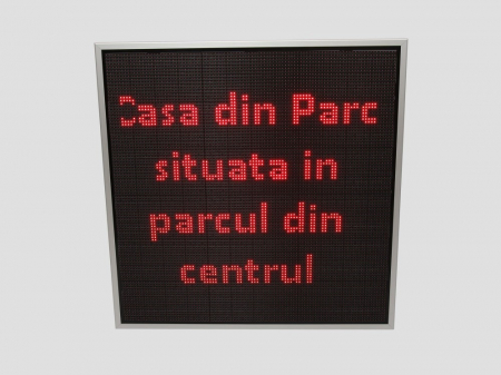 Reclama luminoasa LED pentru PENSIUNE, dimensiuni 1050mm x 1050mm, P10 LED-uri ROSII [11]