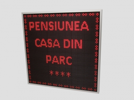 Reclama luminoasa LED pentru PENSIUNE, dimensiuni 1050mm x 1050mm, P10 LED-uri ROSII [15]