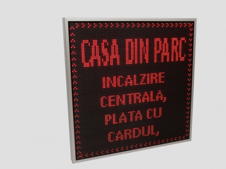 Reclama luminoasa LED pentru PENSIUNE, dimensiuni 1050mm x 1050mm, P10 LED-uri ROSII [7]