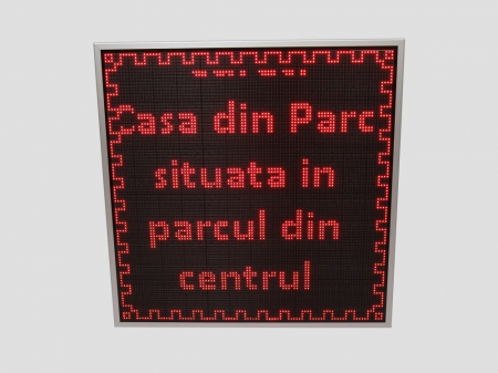 Reclama luminoasa LED pentru PENSIUNE, dimensiuni 1050mm x 1050mm, P10 LED-uri ROSII [12]
