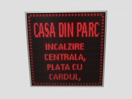 Reclama luminoasa LED pentru PENSIUNE, dimensiuni 1050mm x 1050mm, P10 LED-uri ROSII [8]