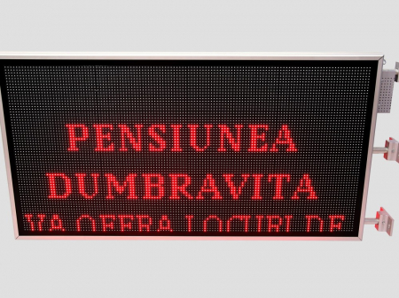 Reclama luminoasa LED pentru PENSIUNE, dimensiuni 1370mm x 730mm,DUBLA FATA, P10 LED-uri ROSII [10]