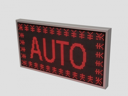 Reclama luminoasa LED pentru PIESE AUTO, dimensiuni 1050mm x 570mm, P10 LED-uri rosii [2]