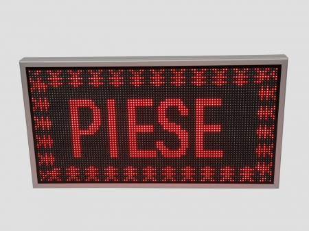 Reclama luminoasa LED pentru PIESE AUTO, dimensiuni 1050mm x 570mm, P10 LED-uri rosii [1]