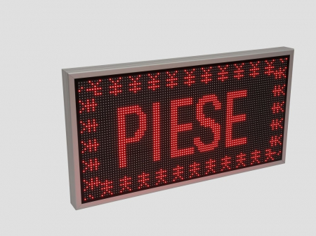 Reclama luminoasa LED pentru PIESE AUTO, dimensiuni 1050mm x 570mm, P10 LED-uri rosii [13]