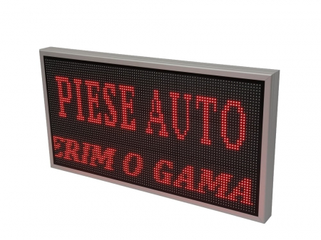 Reclama Spalatorie Auto - Reclama luminoasa LED pentru PIESE AUTO, dimensiuni 1050mm x 570mm, P10 LED-uri rosii
