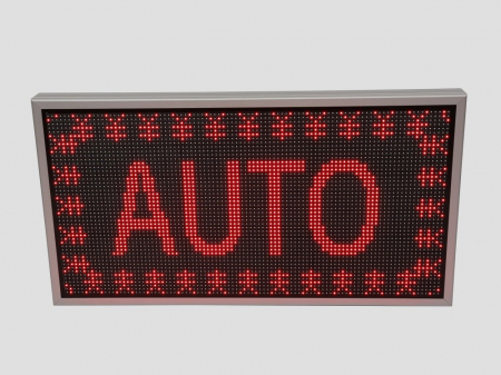 Reclama luminoasa LED pentru PIESE AUTO, dimensiuni 1050mm x 570mm, P10 LED-uri rosii [10]