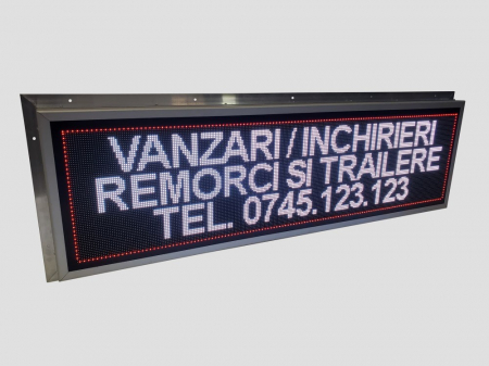 Reclama luminoasa LED pentru PIESE AUTO, dimensiuni 1370mm x 410mm FULL COLOR P5 LED-uri RGB [2]
