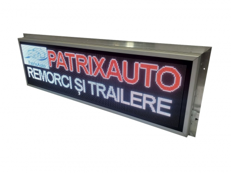 Reclama Spalatorie Auto - Reclama luminoasa LED pentru PIESE AUTO, dimensiuni 1370mm x 410mm FULL COLOR P5 LED-uri RGB