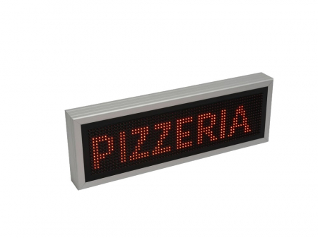 Reclame Fast Food - Reclama luminoasa LED pentru PIZZERIE, dimensiuni 730mm x 250mm, P10 LED-uri rosii
