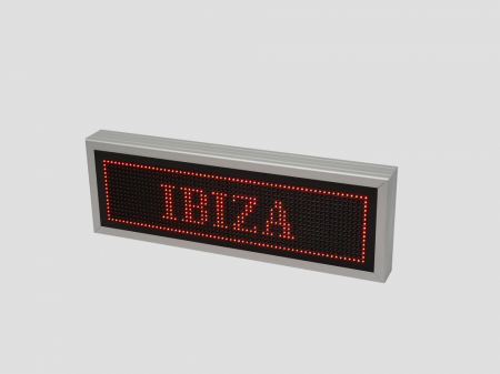 Reclama luminoasa LED pentru PIZZERIE, dimensiuni 730mm x 250mm, P10 LED-uri rosii [2]