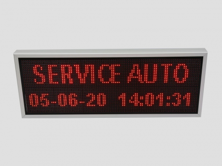 Reclama luminoasa LED pentru SERVICE AUTO, dimensiuni 1050mm x 410mm, P10 LED-uri rosii [4]