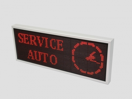 Reclama luminoasa LED pentru SERVICE AUTO, dimensiuni 1050mm x 410mm, P10 LED-uri rosii [7]