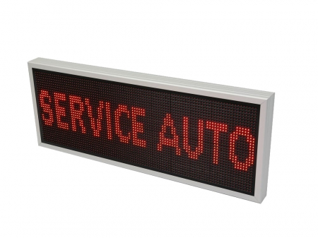 Reclama Spalatorie Auto - Reclama luminoasa LED pentru SERVICE AUTO, dimensiuni 1050mm x 410mm, P10 LED-uri rosii