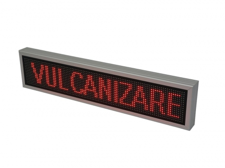 Reclama Spalatorie Auto - Reclama luminoasa LED pentru VULCANIZARE, dimensiuni 1050mm x 250mm P10 LED-uri rosii