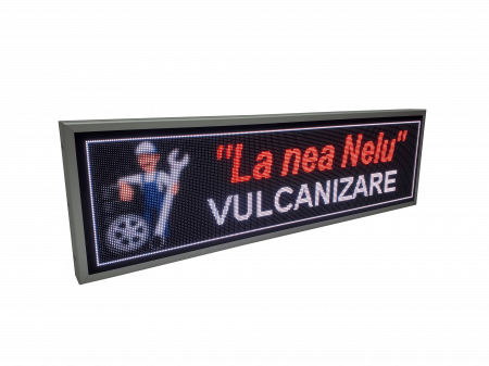 Reclama Spalatorie Auto - Reclama luminoasa LED-uri pentru VULCANIZARE, dimensiuni 1370mm x 410mm model RGB