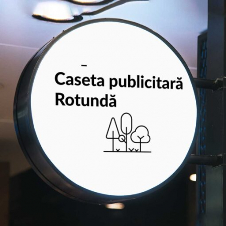 Produse - Caseta luminoasă dublă-față rotundă