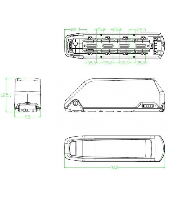 Baterie Li-Ion pentru biciclete electrice 52V/ 20.56Ah/ 1036Wh, format 14s4p [7]