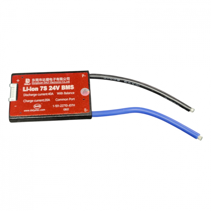 BMS Daly 7S 24V 40A pentru baterii Li-Ion -Balansare si Port Comun [2]