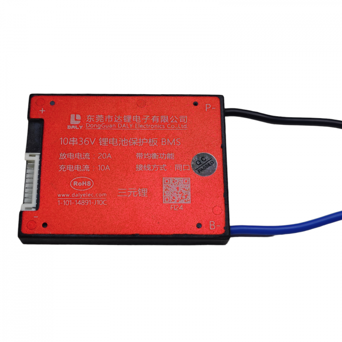 BMS Litiu Ion 10S, 36V, 20A cu functie de balansare si port comun [5]