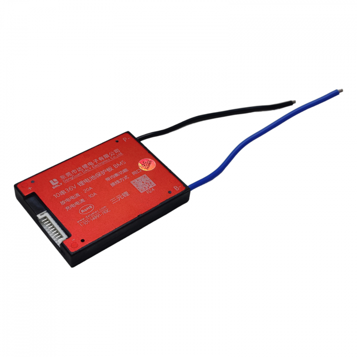 BMS Litiu Ion 10S, 36V, 20A cu functie de balansare si port comun [6]