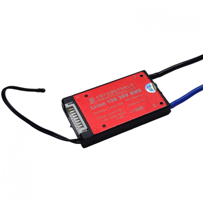 BMS Litiu Ion 10S, 36V, 20A cu functie de balansare si port comun [5]