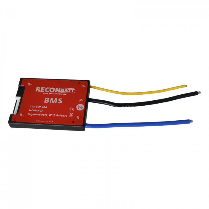 BMS 10S 36V 30A pentru Baterie Litiu Ion - Balansare si Port Separat [2]