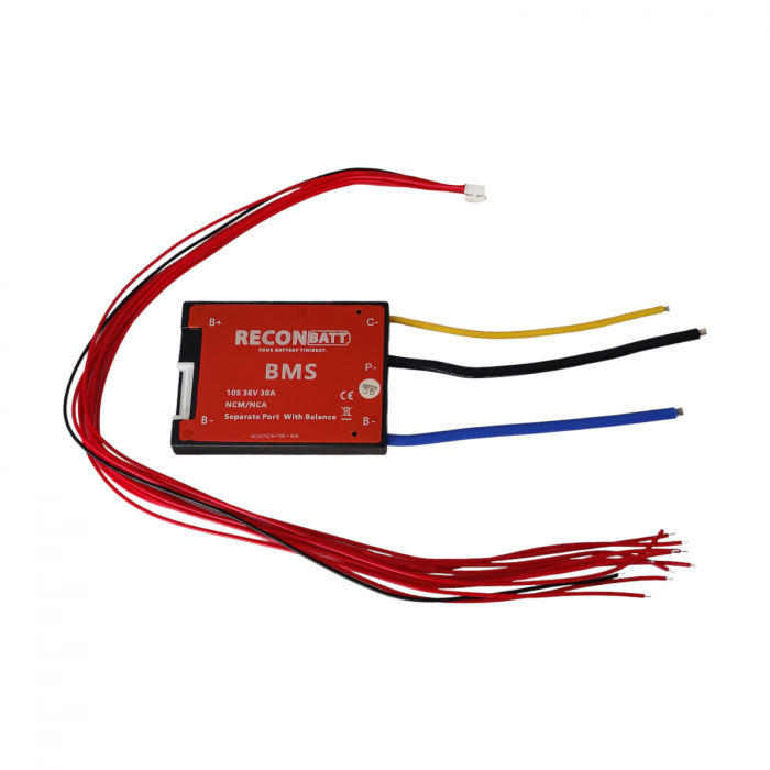 BMS 10S 36V 30A pentru Baterie Litiu Ion - Balansare si Port Separat [3]
