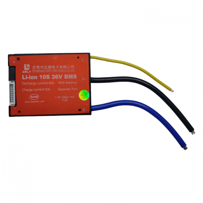 BMS Litiu Ion 10S, 36V, 40A cu functie de balansare si port comun [3]