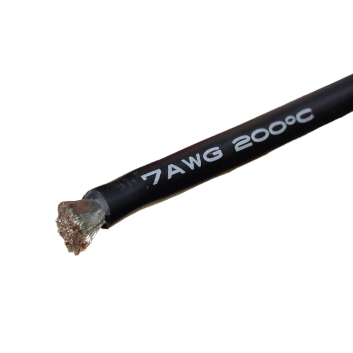 Cablu Siliconic Negru AWG 7 - Conductor Gros pentru Aplicatii de Inalta Putere [2]