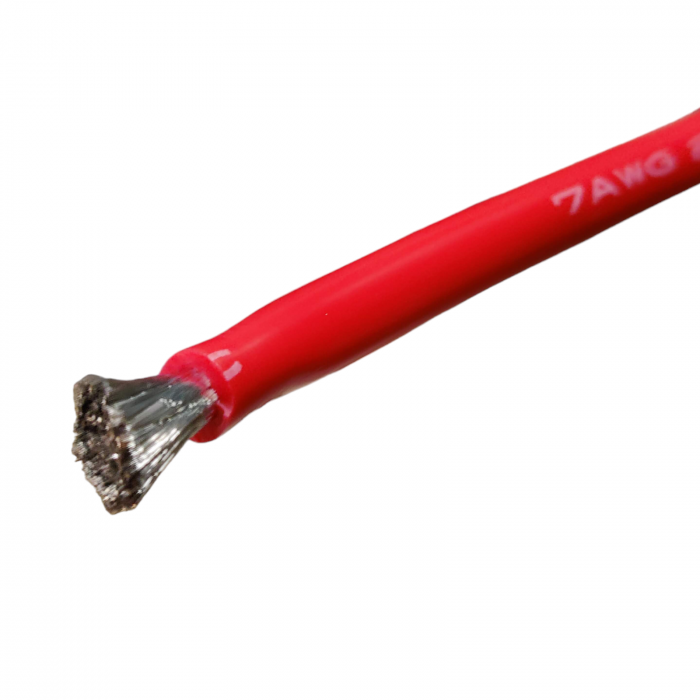 Cablu Siliconic Rosu AWG 7 - Conductor Gros pentru Aplicatii de Inalta Putere [2]