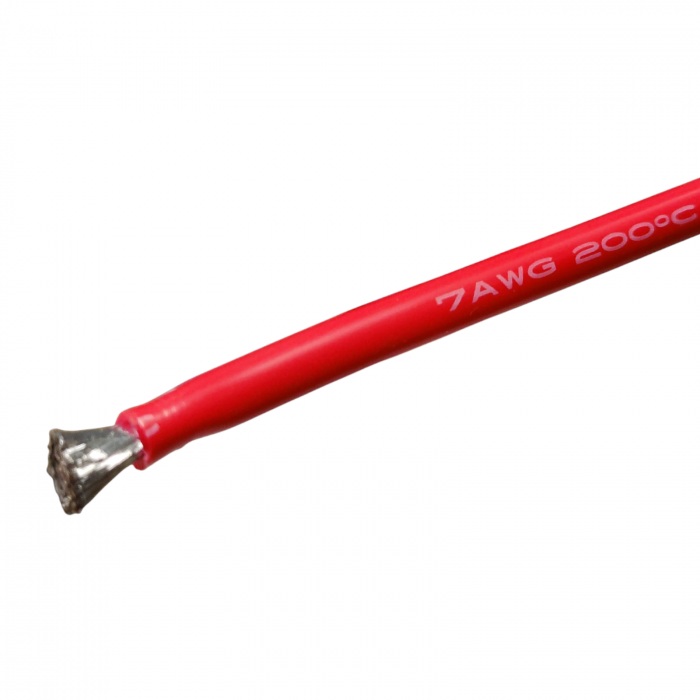 Cablu Siliconic Rosu AWG 7 - Conductor Gros pentru Aplicatii de Inalta Putere [3]