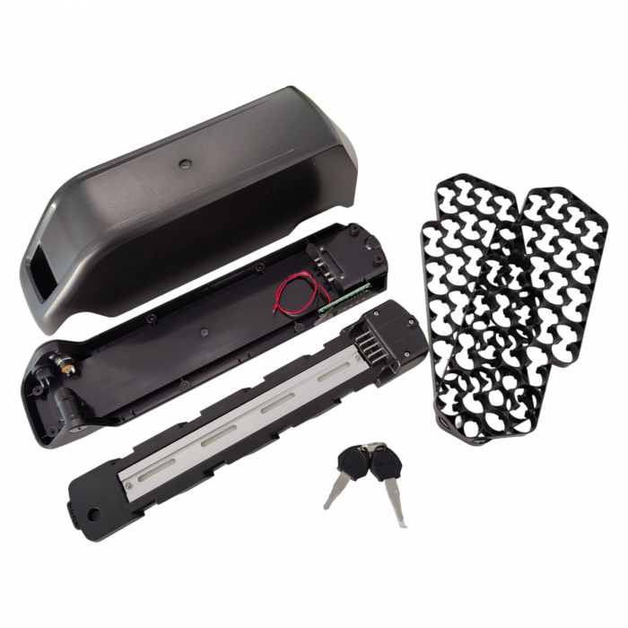 Carcasa REENTION Polly DP-2170-5 DP-5 pentru baterie bicicleta electrica 48V, 56 celule tip 21700, mufa incarcare 2A si buton ON/OFF [7]