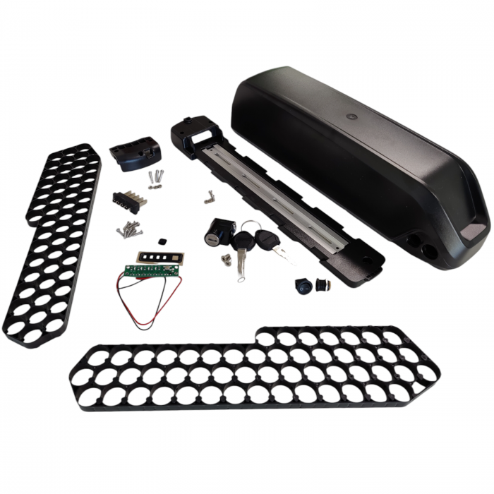 Carcasa REENTION Polly DP-5 18650 pentru baterie bicicleta electrica 48V, 52 celule tip 18650, mufa incarcare 2A [2]