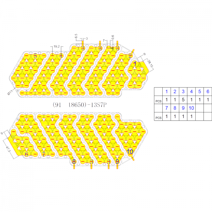 Nichel pur pentru sudura acumulatori tip 18650, predecupat pentru baterie format 13s7p [2]