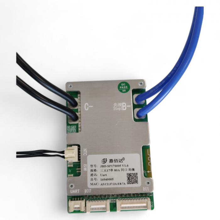 Smart BMS JBD, 10S-17S, 60A pentru Baterii Li-Ion [4]