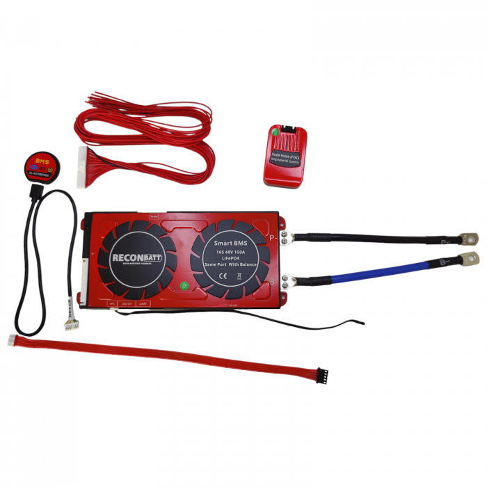 Smart BMS LFP 16S, 48V, 150A cu functie de balansare, Bluetooth, port comun [3]
