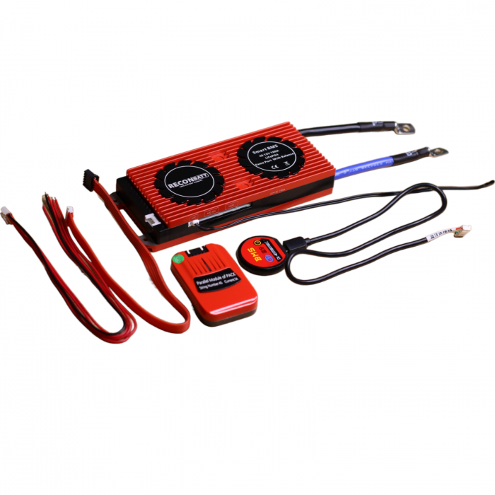 Smart BMS LFP 4S, 12V, 100A cu functie de balansare, Bluetooth, port comun [5]